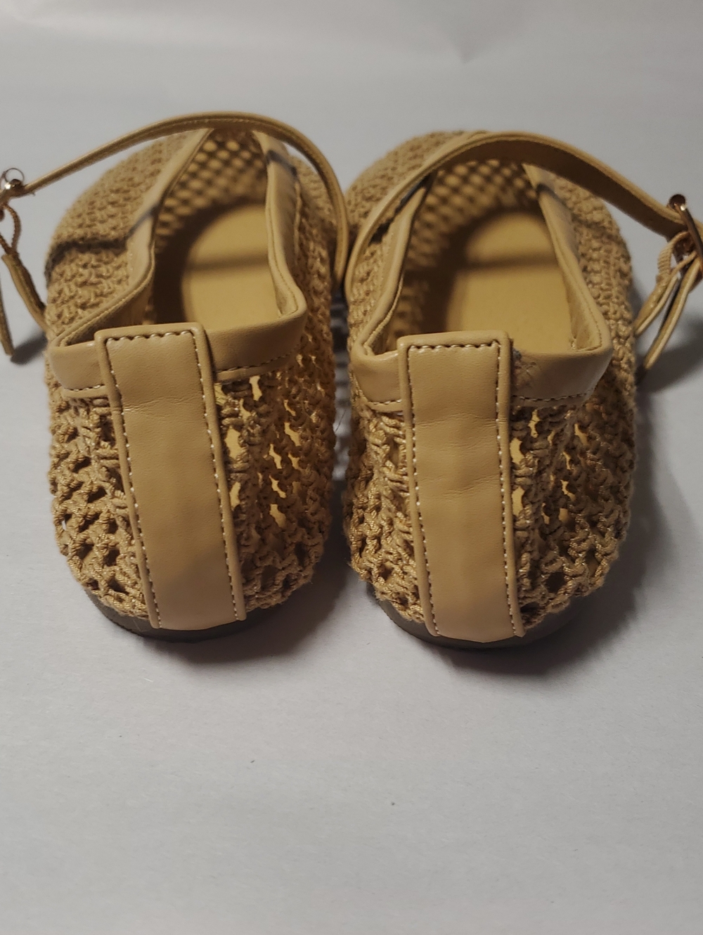 Coconuts By Matisse Nolita Fishnet Mary Jane Ballet Flat in Tan Size 8 - Picture 7 of 11